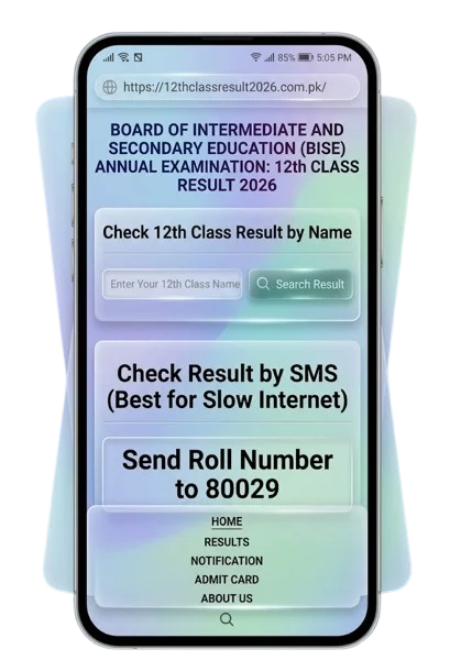 Check 12th Class Result by SMS