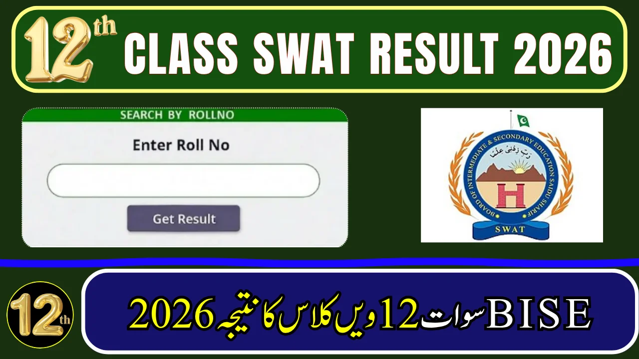 2nd Year 12th Class Result 2026 Swat Board — Check Roll Number, SMS & Gazette
