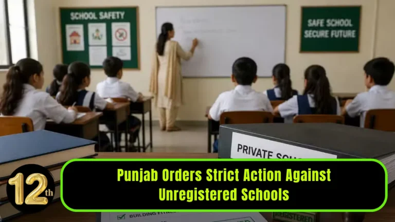 Punjab Orders Strict Action Against Unregistered Schools 2026