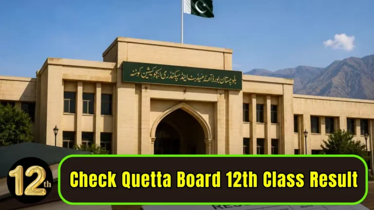 How to Check Quetta Board 12th Class Result 2026