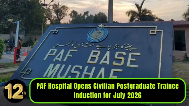 PAF Hospital Opens Civilian Postgraduate Trainee Induction for July 2026